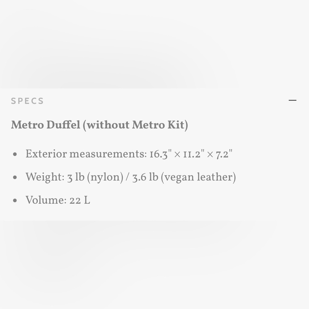 Ivory Leather Monos Metro Duffel - Picture 5 of 5
